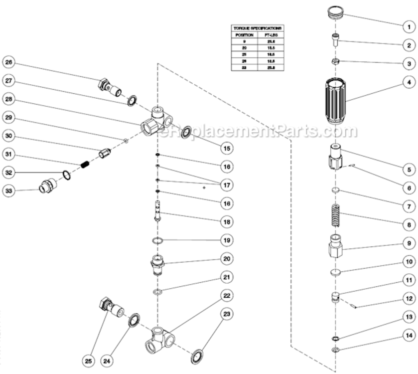 Unloader Assembly Diagram and Parts List for CA-3304-0MHB  Mi-T-M Pressure Washer