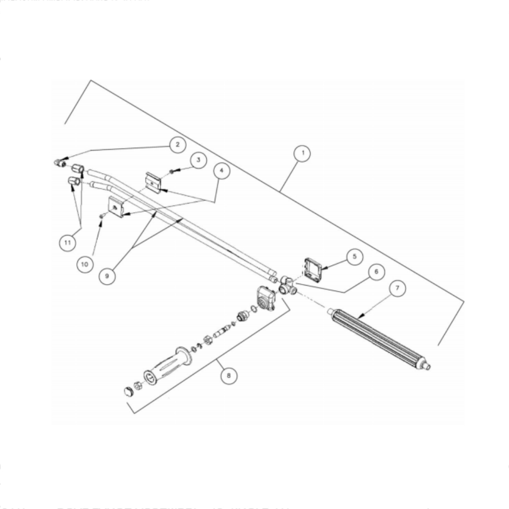 Dual Lance Diagram and Parts List for HG-2004-3230  Mi-T-M Pressure Washer