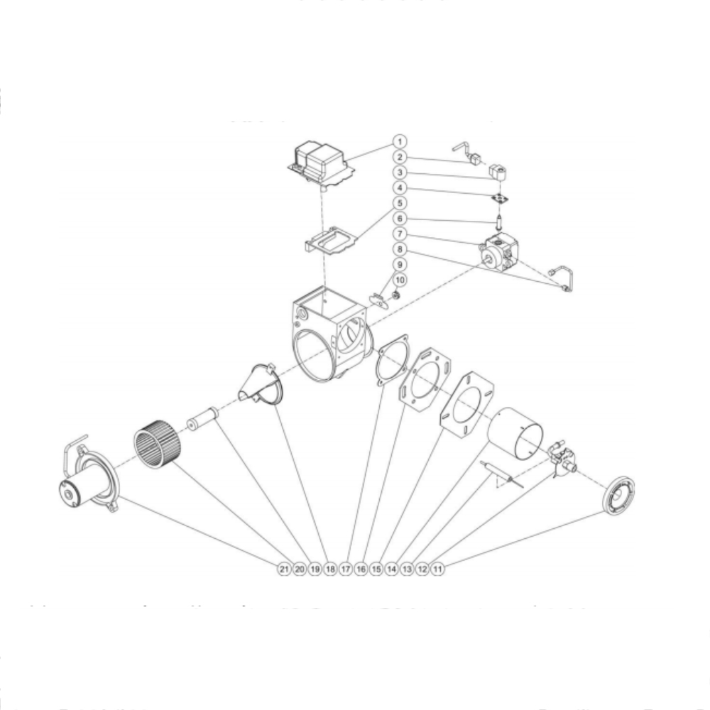 Burner Diagram and Parts List for HDC-4004-1H6A  Mi-T-M Pressure Washer