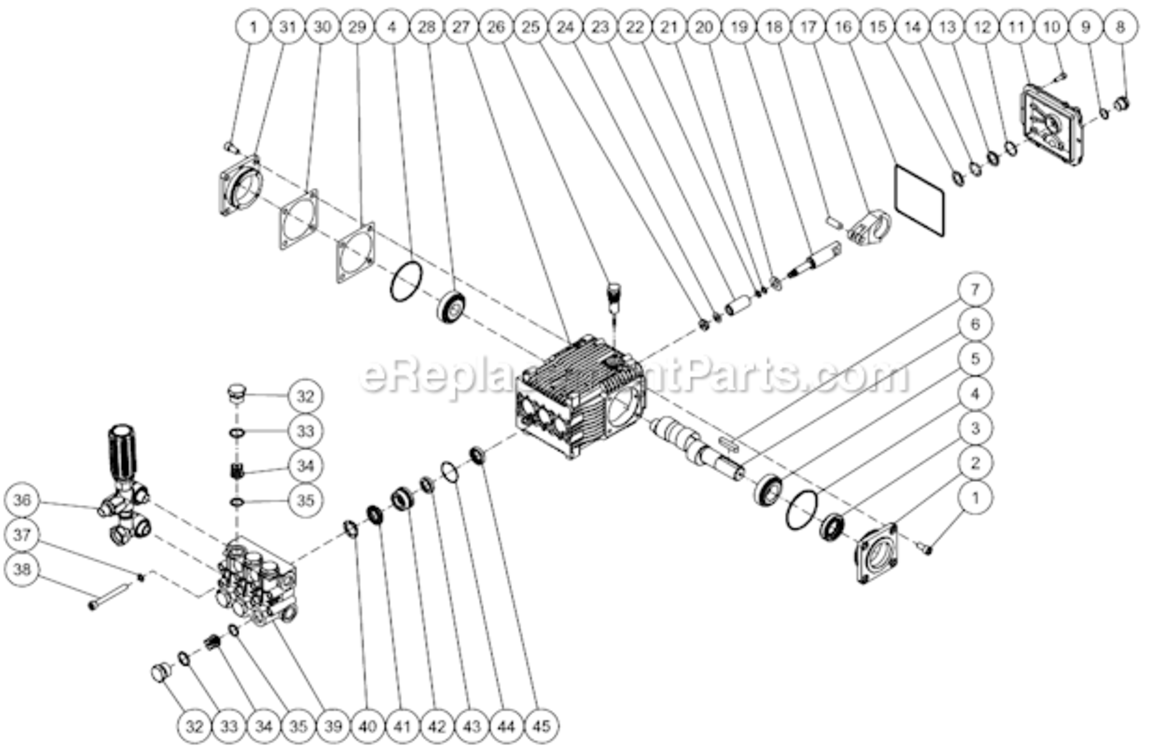 Page G Diagram and Parts List for CBA-3504-0MHB  Mi-T-M Pressure Washer
