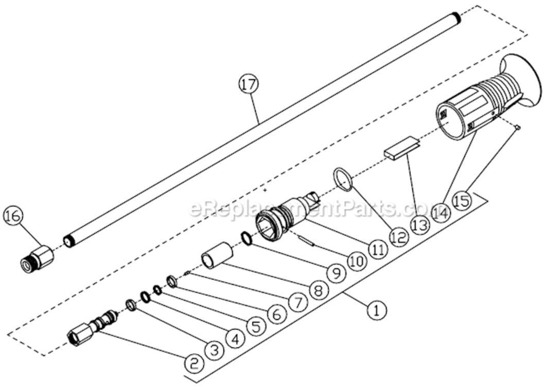 Page G Diagram and Parts List for CD-1002-0MUC  Mi-T-M Pressure Washer