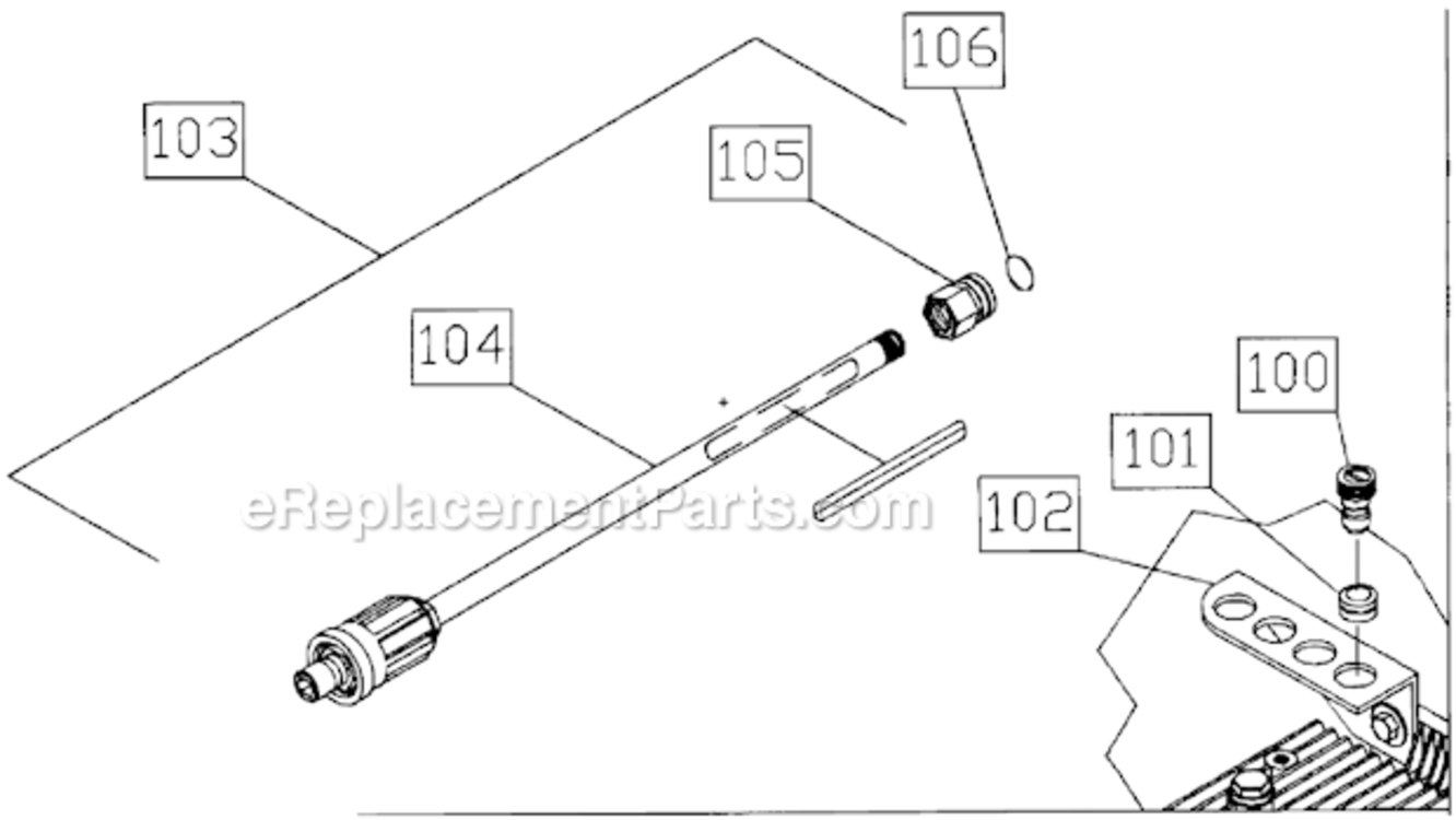 Convert Variable Nozzle To Quick Connect Diagram and Parts List for CD-1504-0MVB  Mi-T-M Pressure Washer