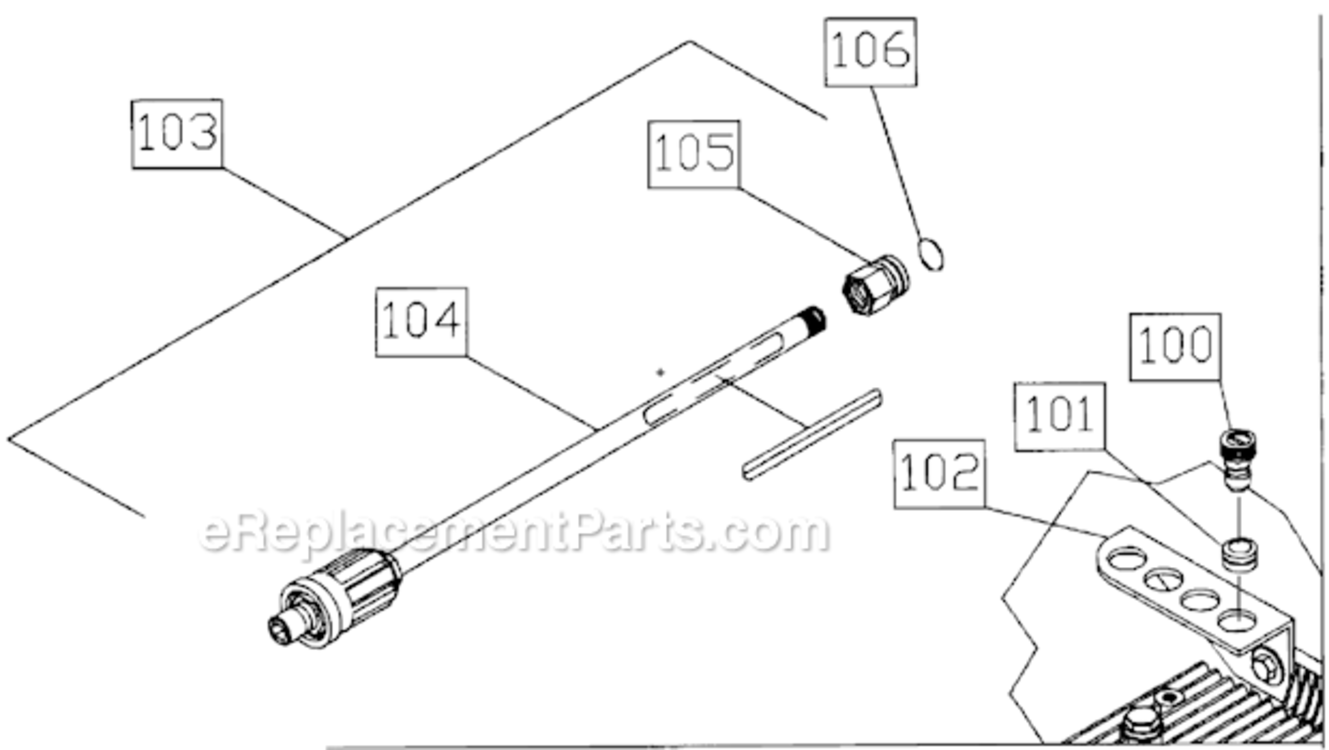 Convert Variable Nozzle To Quick Connect Diagram and Parts List for CD-1504-1MHC  Mi-T-M Pressure Washer