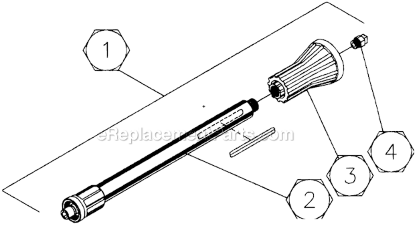 Variable Cone Instead Of Variable Nozzle Diagram and Parts List for CD-1504-1MVC  Mi-T-M Pressure Washer