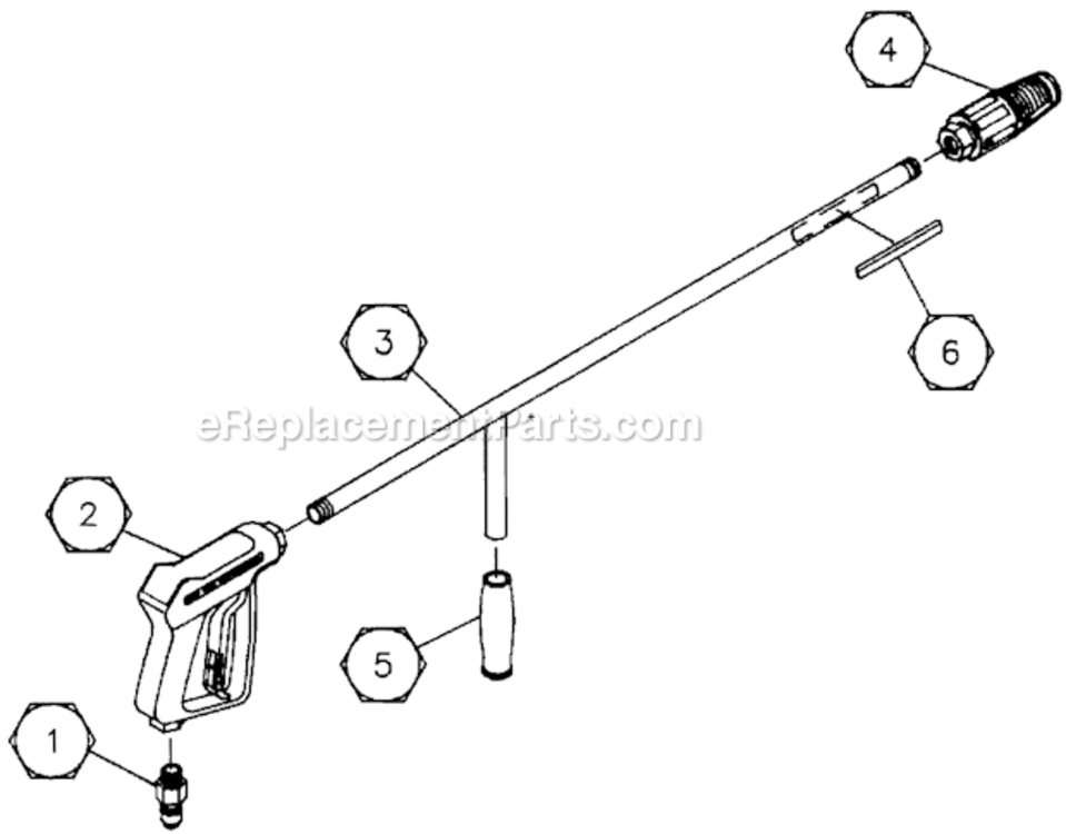 Page F Diagram and Parts List for CD-2003-0MHB  Mi-T-M Pressure Washer