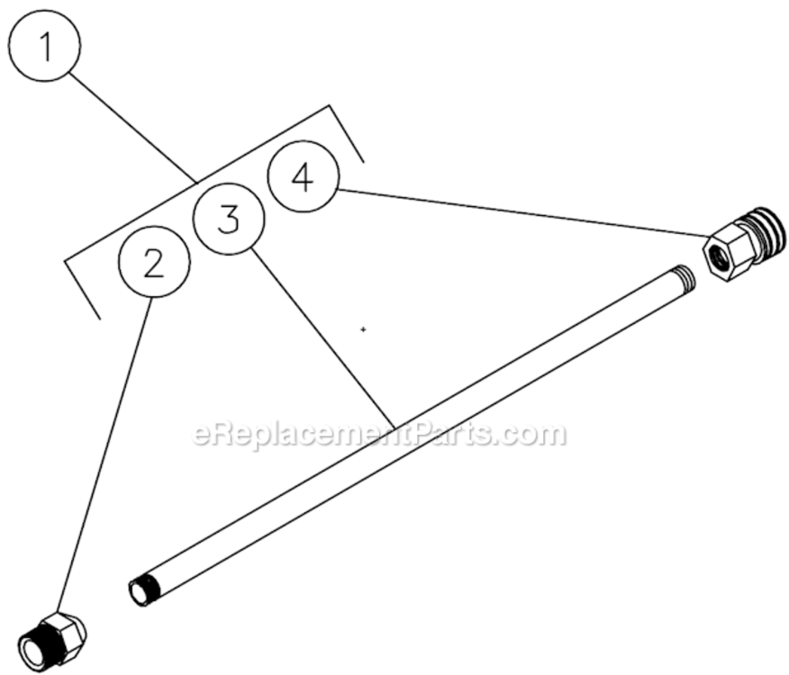 Lance Assembly Diagram and Parts List for CD-2003-2MVC  Mi-T-M Pressure Washer