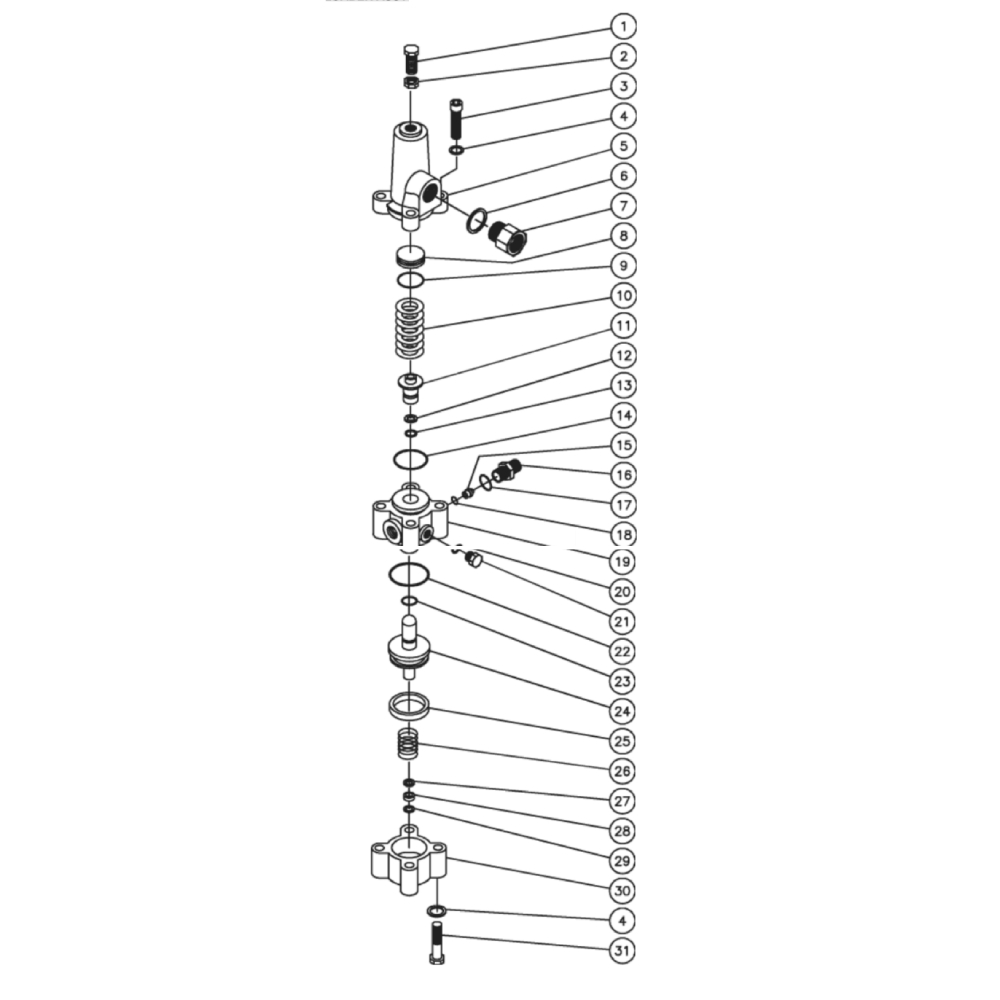 Unloader Diagram and Parts List for HDS-3505-0K6A  Mi-T-M Pressure Washer
