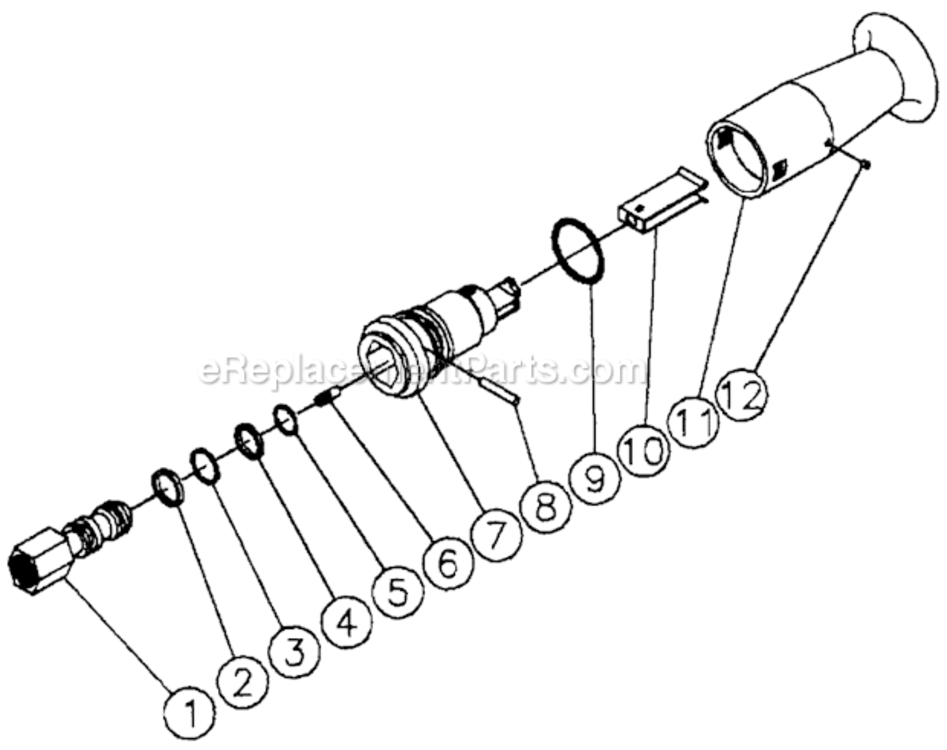 Variable Assembly Diagram and Parts List for CV-2000-0MBC  Mi-T-M Pressure Washer