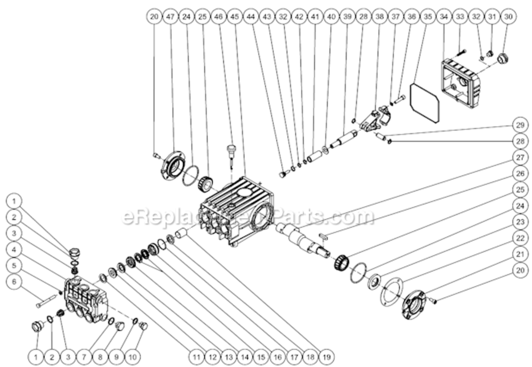 Page F Diagram and Parts List for CW-2004-SME3  Mi-T-M Pressure Washer