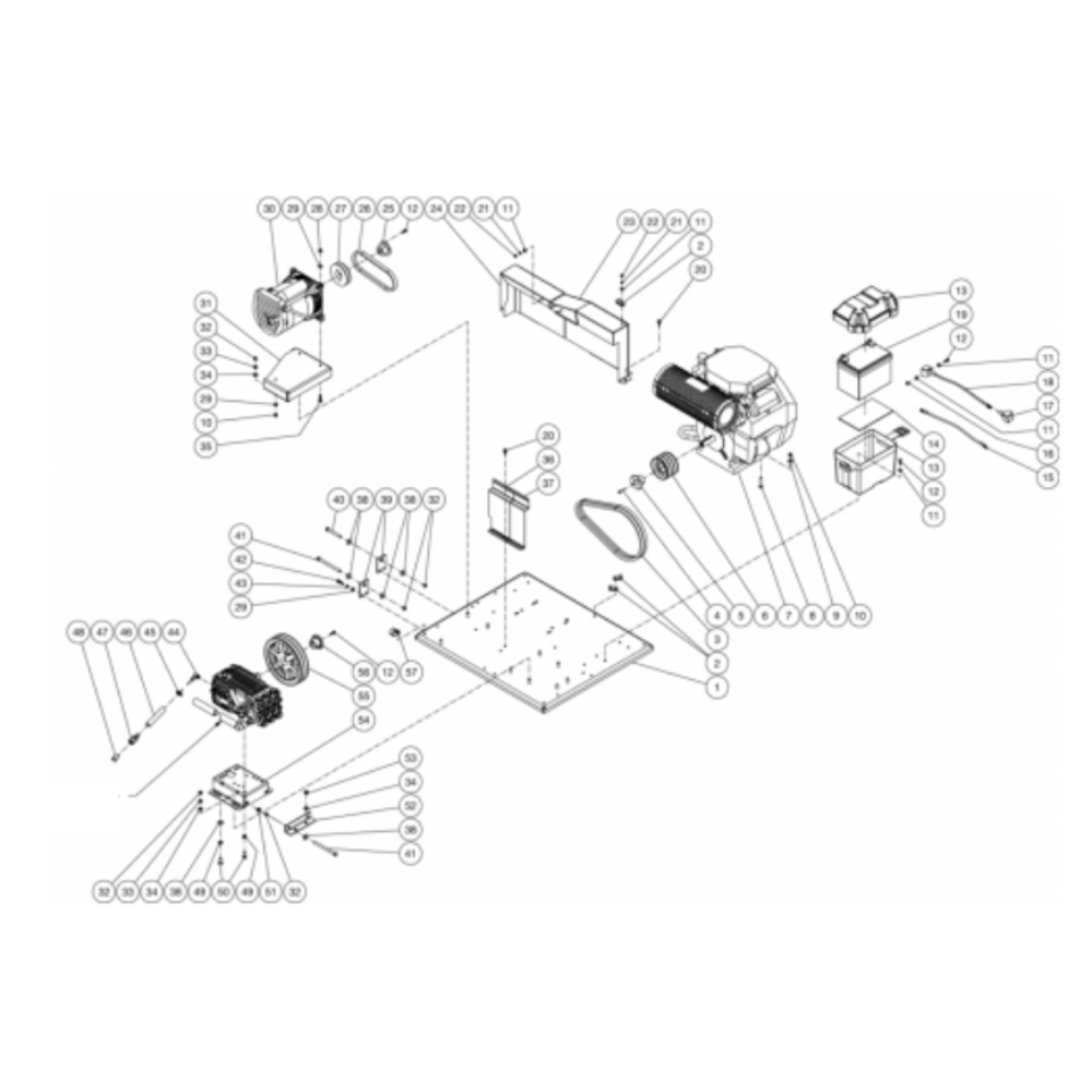 Isolation Plate Diagram and Parts List for HDS-3506-0K6G  Mi-T-M Pressure Washer