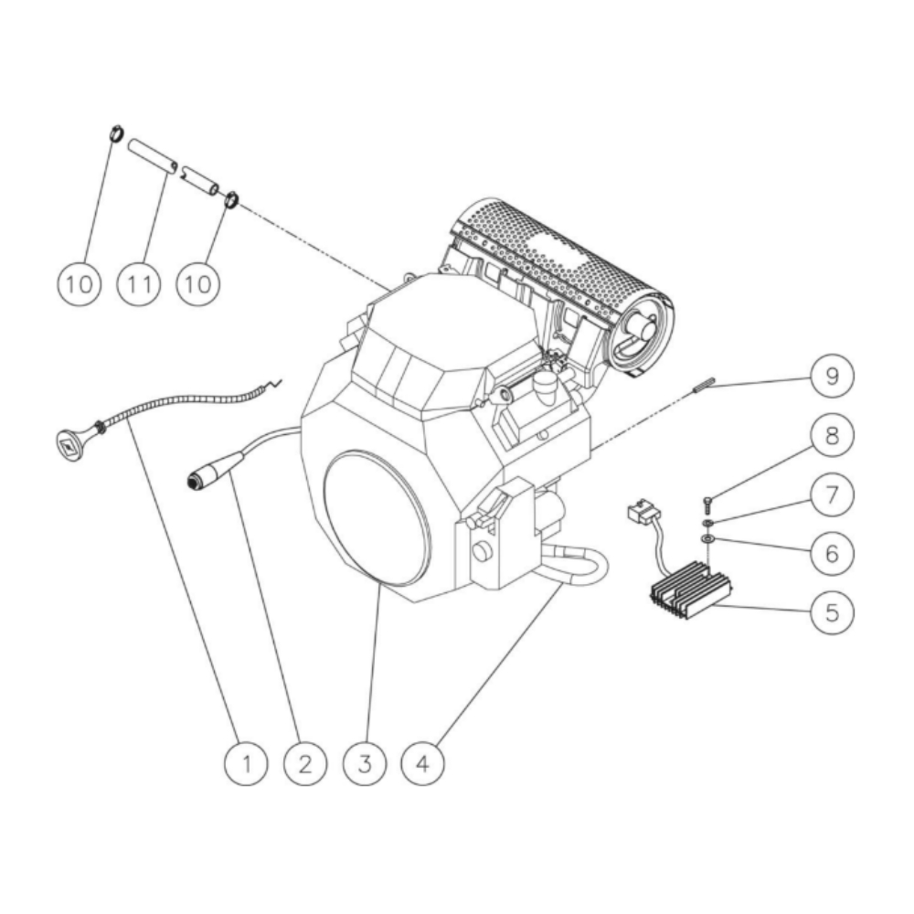 Engine Diagram and Parts List for HDS-3505-1H6G  Mi-T-M Pressure Washer