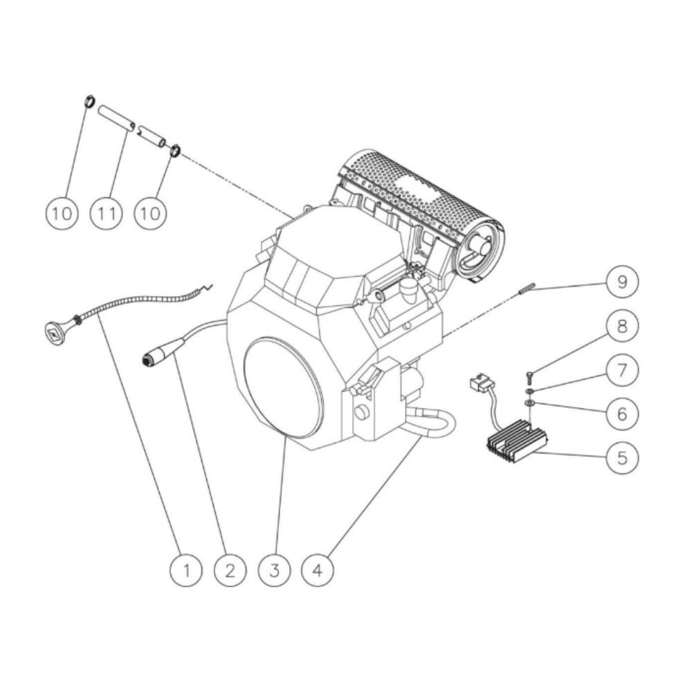 Engine Diagram and Parts List for HDS-3505-0R7G  Mi-T-M Pressure Washer