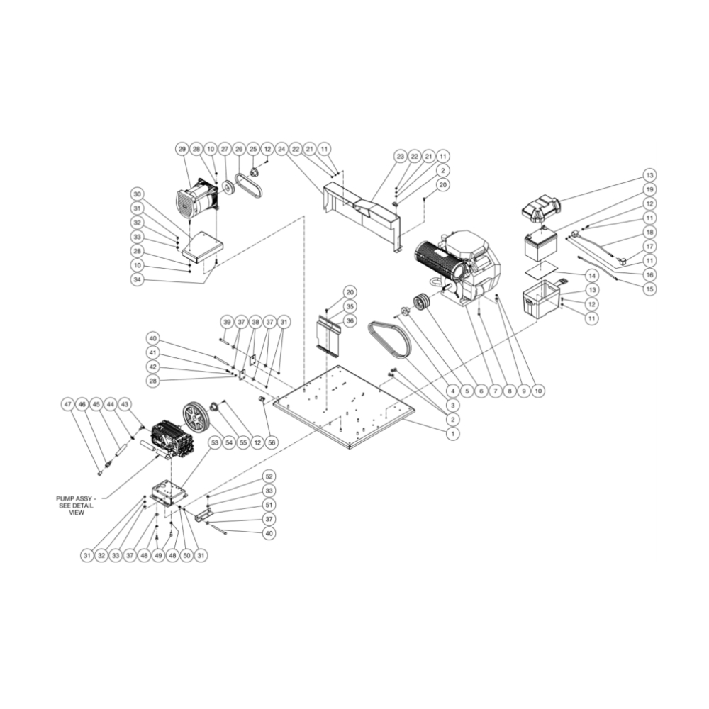 Isolation Plate Diagram and Parts List for HS-4004-0MAH  Mi-T-M Pressure Washer