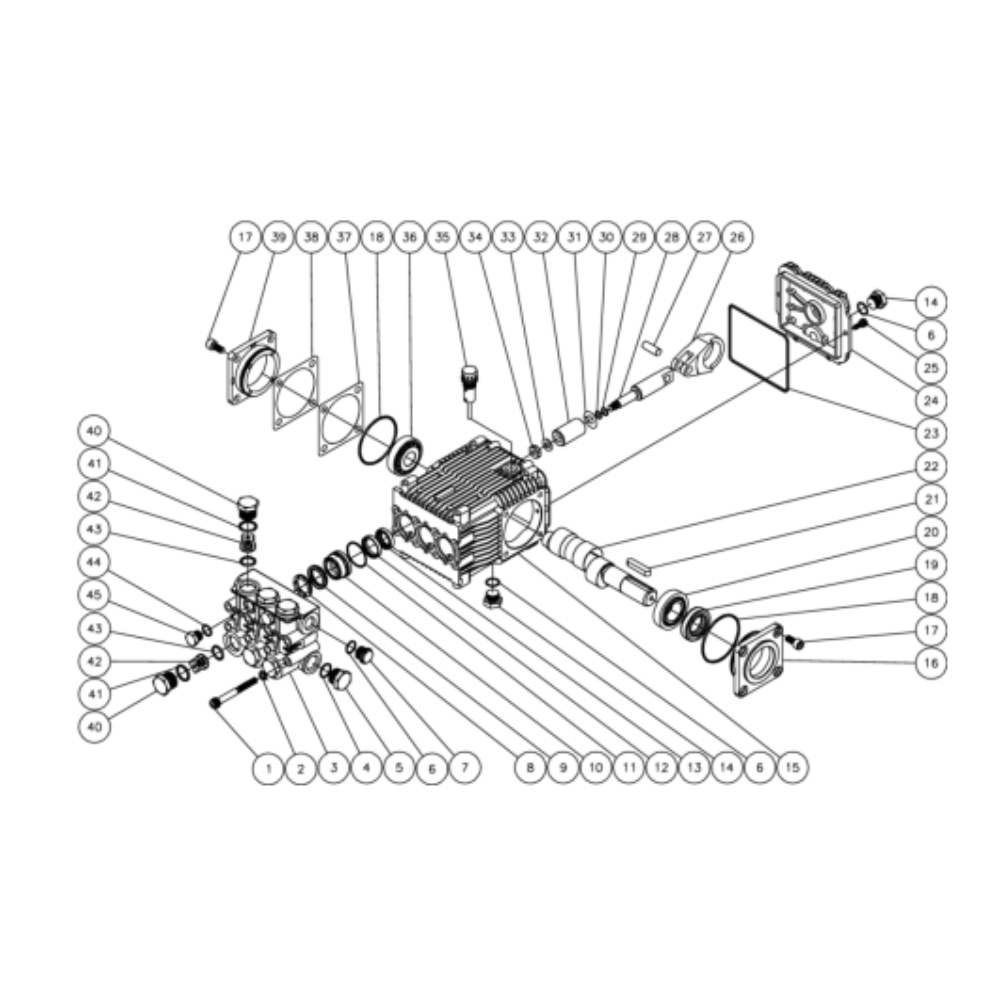 Pump Diagram and Parts List for HHS-2004-0E2A  Mi-T-M Pressure Washer