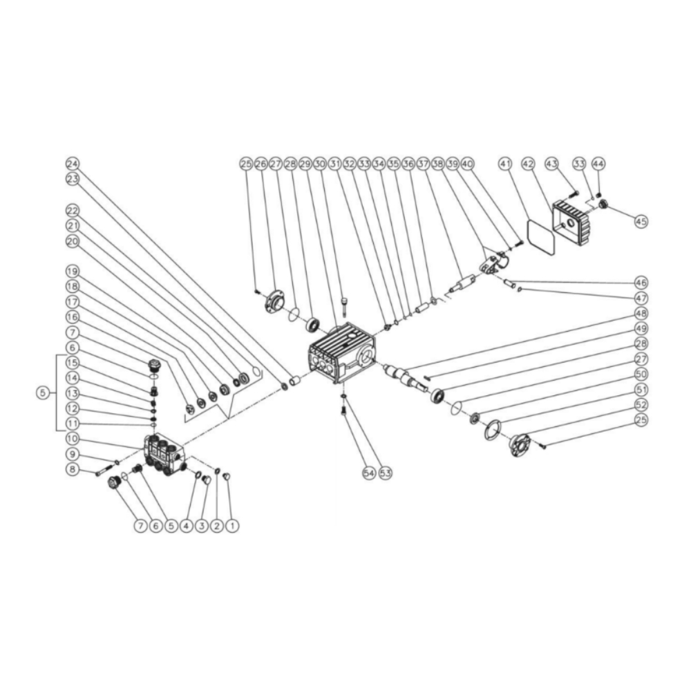 Pump Diagram and Parts List for HDS-3505-0B7G  Mi-T-M Pressure Washer