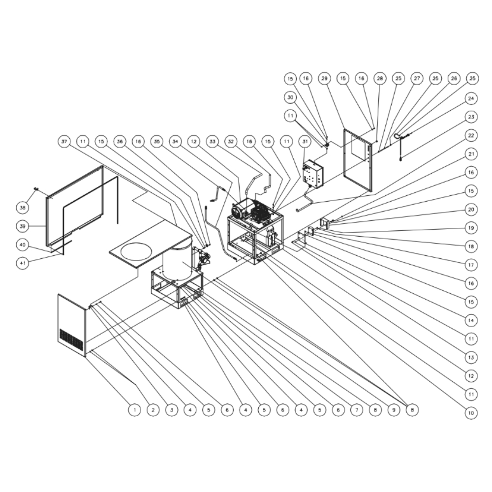 Box Panel Option Diagram and Parts List for HEG  Mi-T-M Pressure Washer