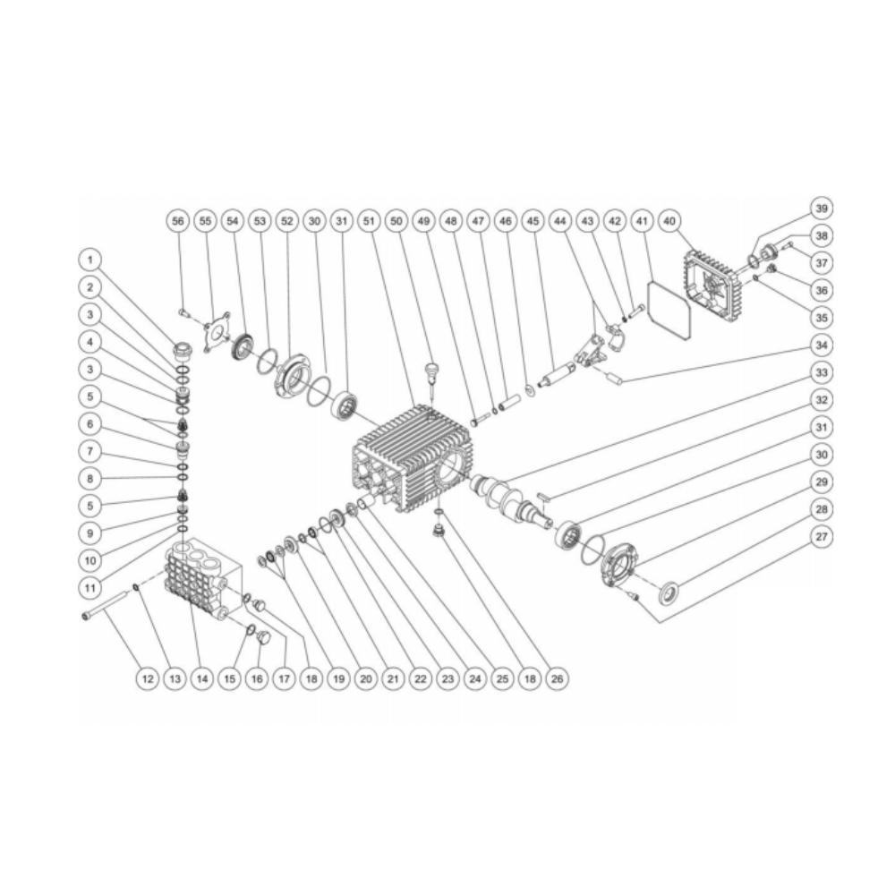 Pump Diagram and Parts List for HDS-4005-1H6G  Mi-T-M Pressure Washer