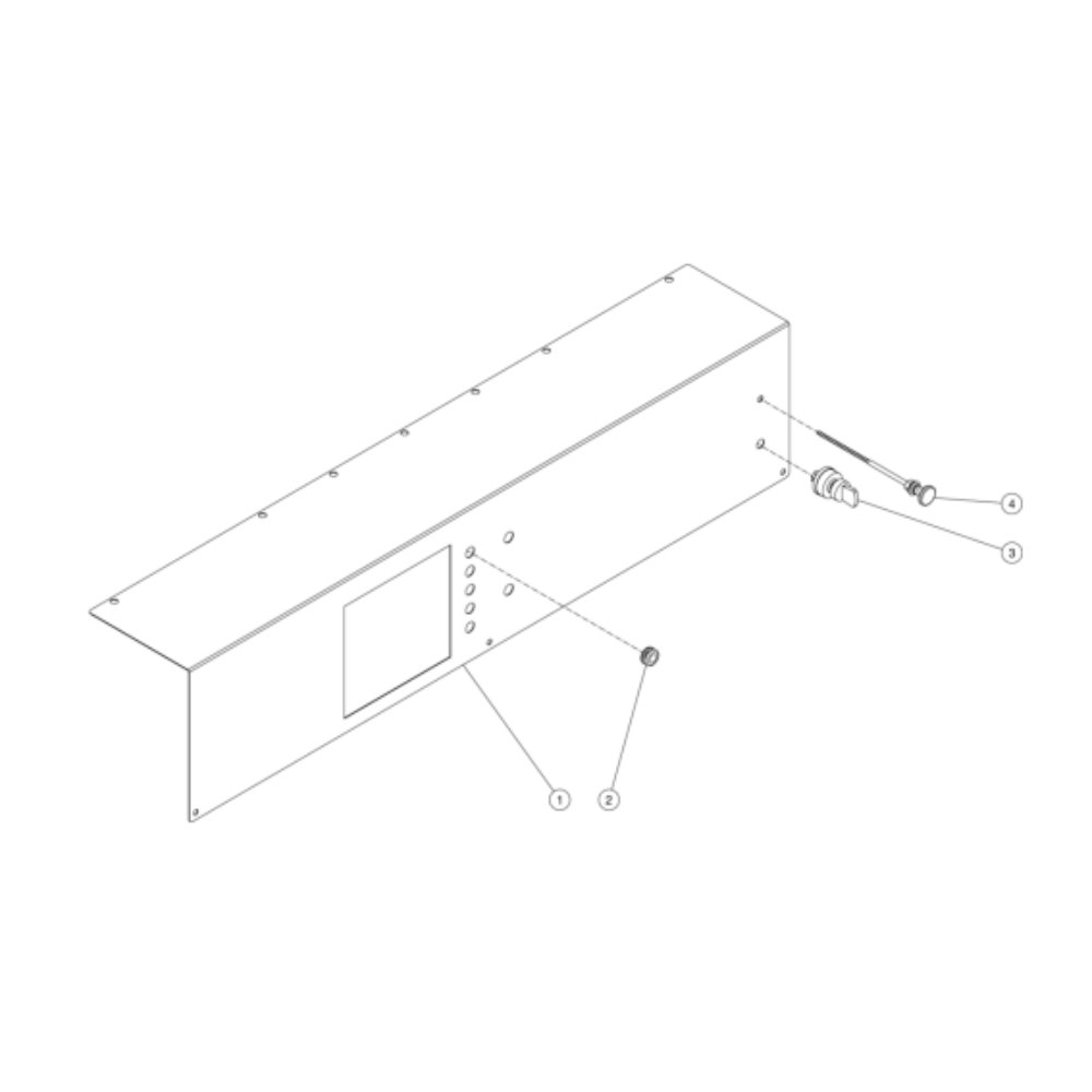 Control Panel Diagram and Parts List for HS-4004-1MAH  Mi-T-M Pressure Washer