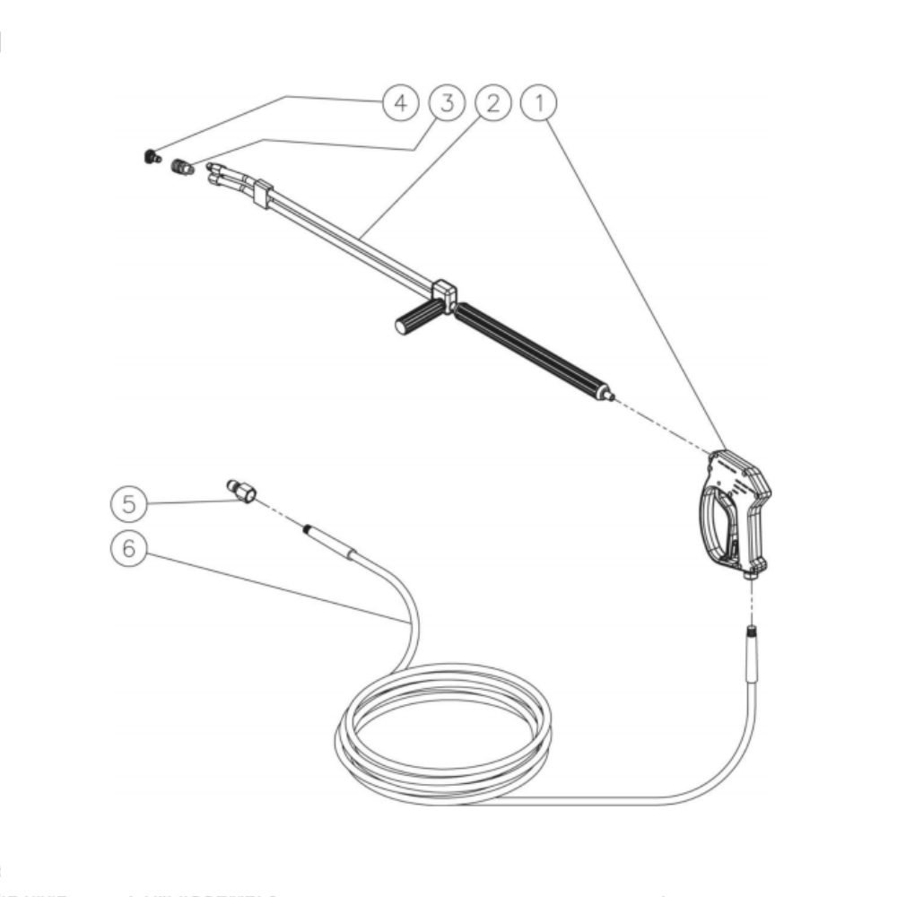 Gun Diagram and Parts List for HDC-3505-1H6G  Mi-T-M Pressure Washer