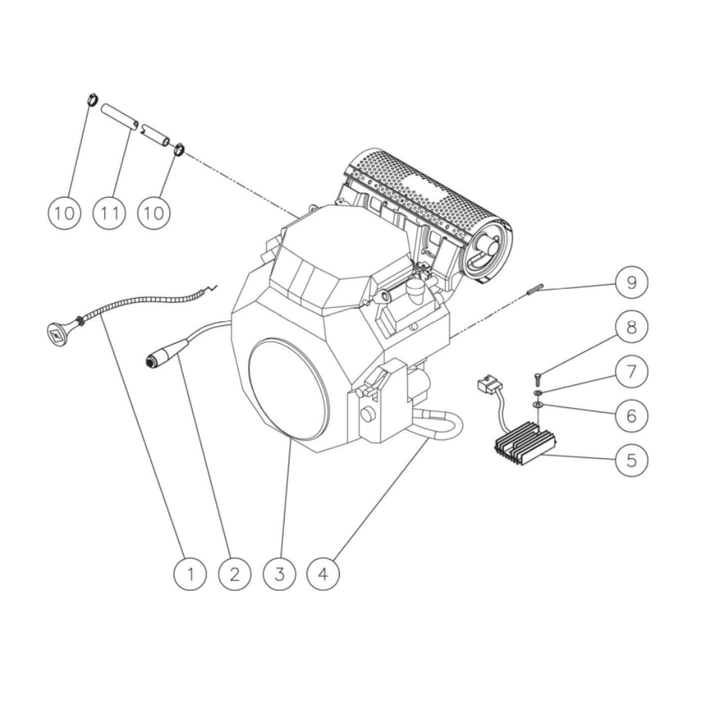 Engine Diagram and Parts List for HS-3506-1MGH  Mi-T-M Pressure Washer