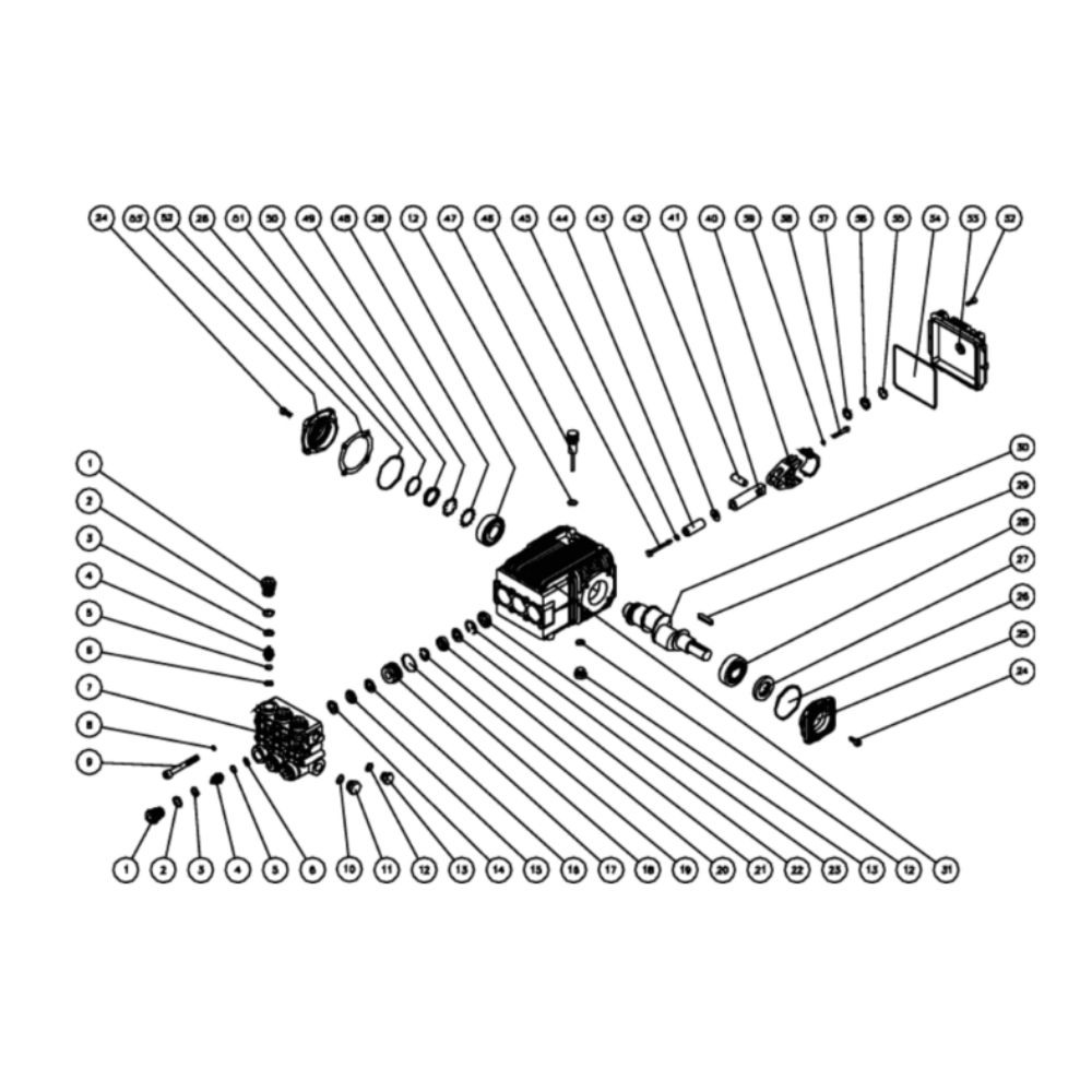 Pump Diagram and Parts List for HDS-3505-0K6A  Mi-T-M Pressure Washer