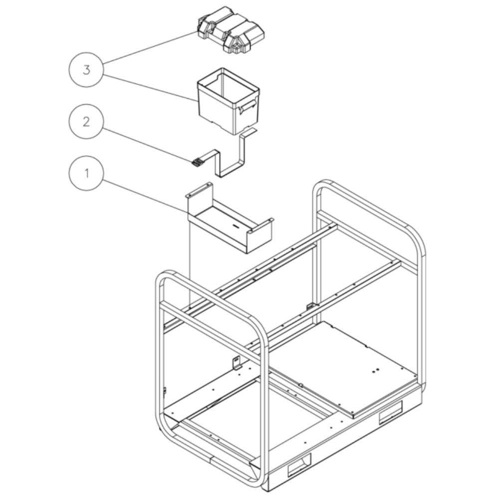 Battery Box Diagram and Parts List for HDS-3505-0H6A  Mi-T-M Pressure Washer