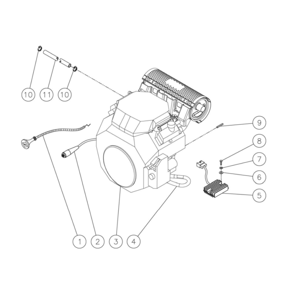 Engine Diagram and Parts List for HDS-4005-2H6G  Mi-T-M Pressure Washer