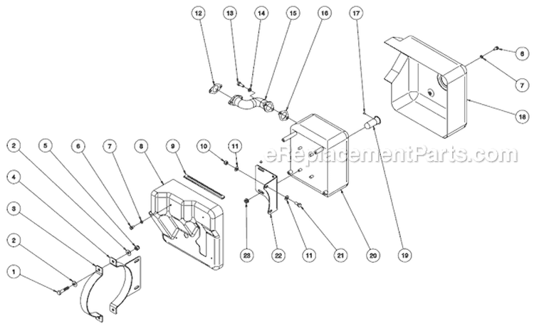 Muffler Assembly Before S/N 40031734 Diagram and Parts List for GEN-6000-0MSE  Mi-T-M Generator