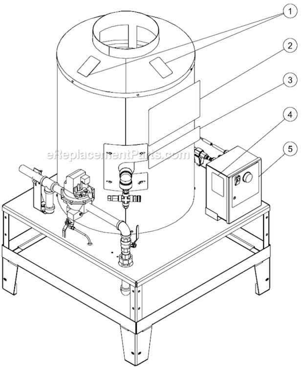 Decal Placement Diagram and Parts List for HGM-3508-0E10  Mi-T-M Pressure Washer