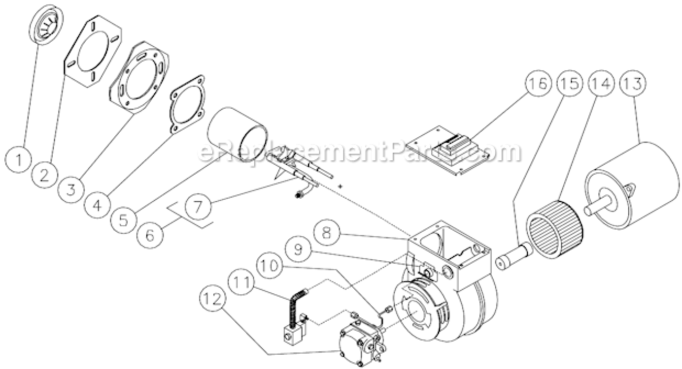 Burner Assembly Before S/N 15008085 Diagram and Parts List for HHS-303-0E1A  Mi-T-M Pressure Washer