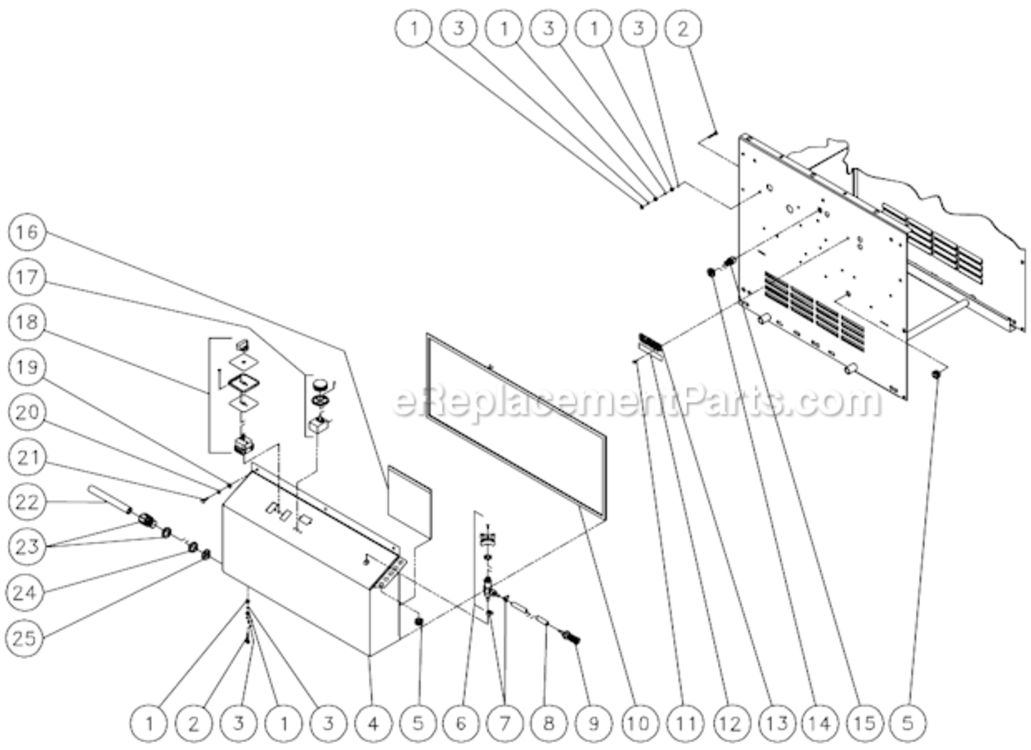 Electric Box Diagram and Parts List for HHS-303-1E1A  Mi-T-M Pressure Washer