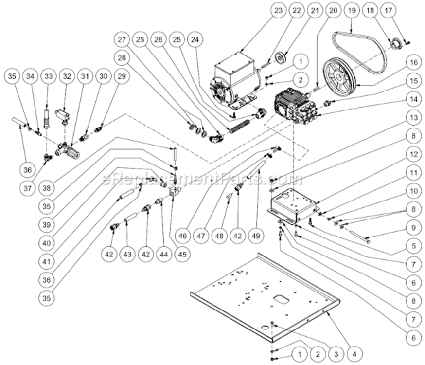 Page P Diagram and Parts List for HHSSERIES  Mi-T-M Pressure Washer