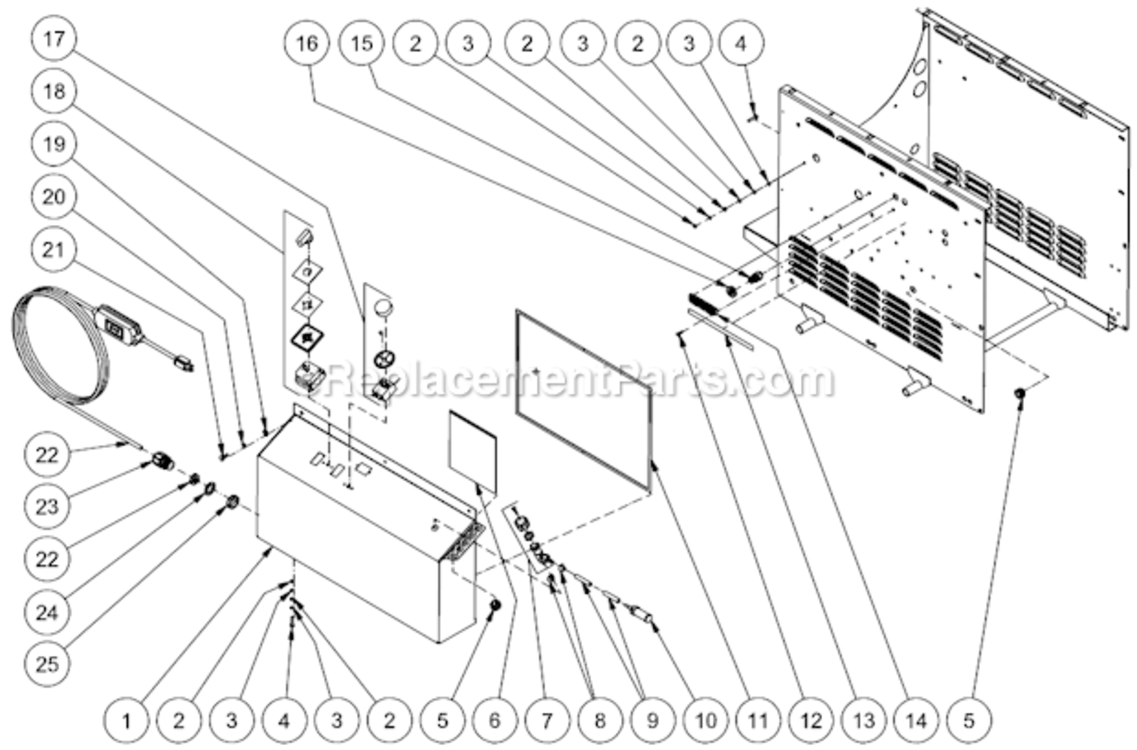Electric Box Diagram and Parts List for HHSSERIES  Mi-T-M Pressure Washer