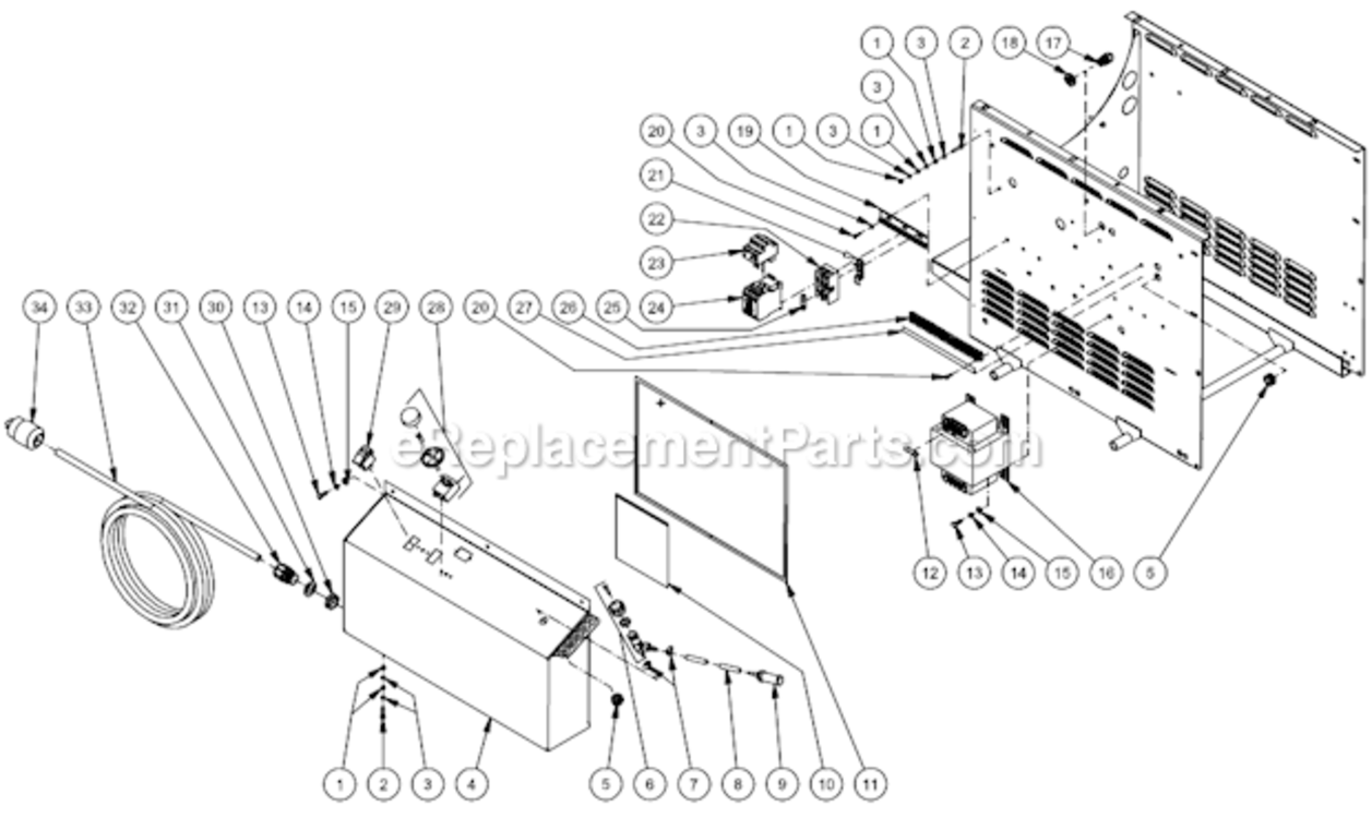 Page H Diagram and Parts List for HHSSERIES  Mi-T-M Pressure Washer