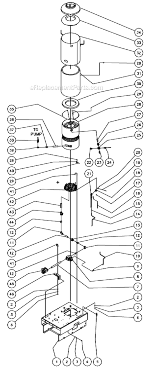 Gas Piping And Heat Exchanger Assembly After S/N 15014383 Diagram and Parts List for HLP-0703-0M10  Mi-T-M Pressure Washer