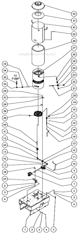 Gas Piping And Heat Exchanger Assembly Before S/N 15011884 Diagram and Parts List for HLP-1502-0M10  Mi-T-M Pressure Washer