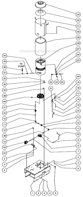 Gas Piping And Heat Exchanger Assembly After S/N 15011884 Diagram and Parts List for HLP-1502-0M10  Mi-T-M Pressure Washer