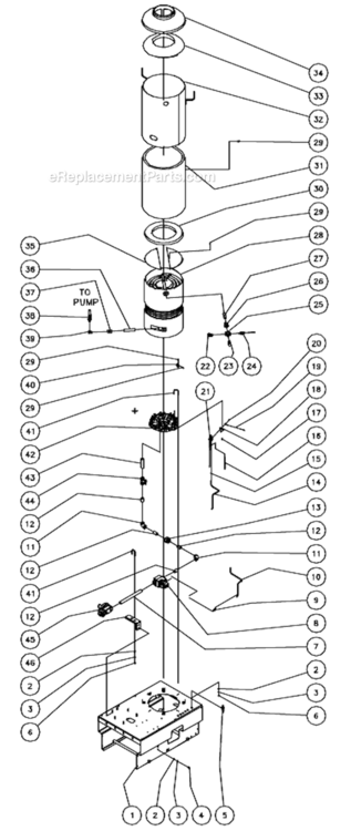 Gas Piping And Heat Exchanger Assembly After S/N 15014383 Diagram and Parts List for HLP-1502-0M10  Mi-T-M Pressure Washer