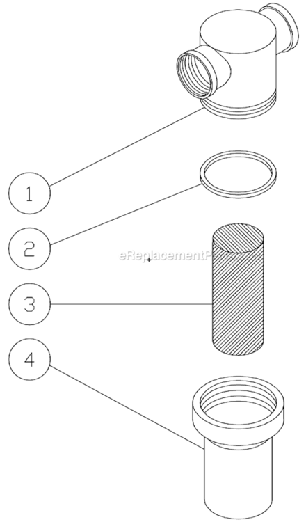 Water Strainer Diagram and Parts List for HS-2204-CMH1  Mi-T-M Pressure Washer