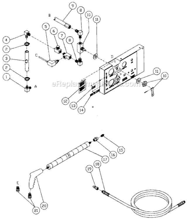 Steam Diagram and Parts List for HS-2505-CMV1  Mi-T-M Pressure Washer