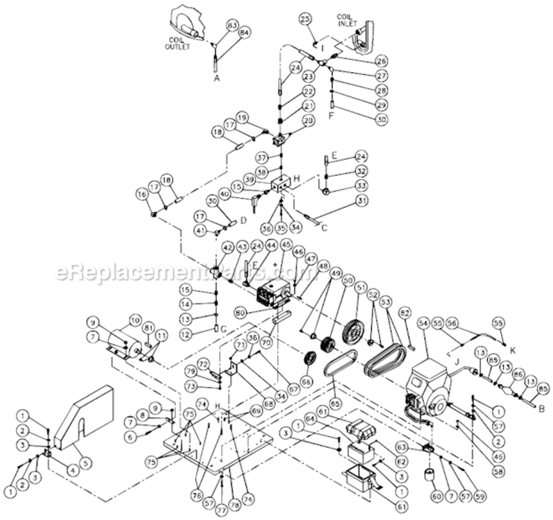 Motor/Pump Assembly Diagram and Parts List for HS-3005-CMV2  Mi-T-M Pressure Washer