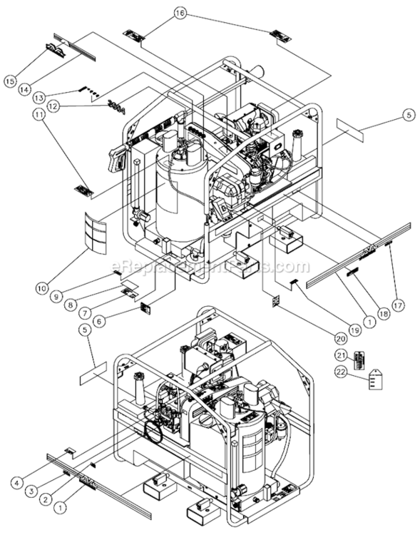 Fuel Pump Diagram and Parts List for HSD-3004-0MDY  Mi-T-M Pressure Washer