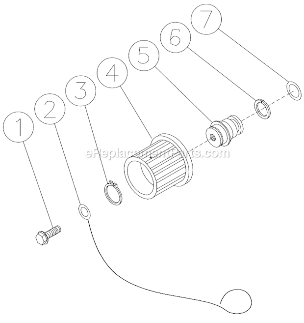 Coil Drain Plug Diagram and Parts List for HSD-3005-0MGV  Mi-T-M Pressure Washer