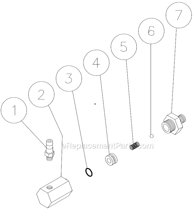 Easy Start Valve Diagram and Parts List for HSD-3005-0MGV  Mi-T-M Pressure Washer