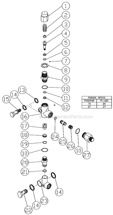 Unloader Diagram and Parts List for HSE-1502-0M10  Mi-T-M Pressure Washer
