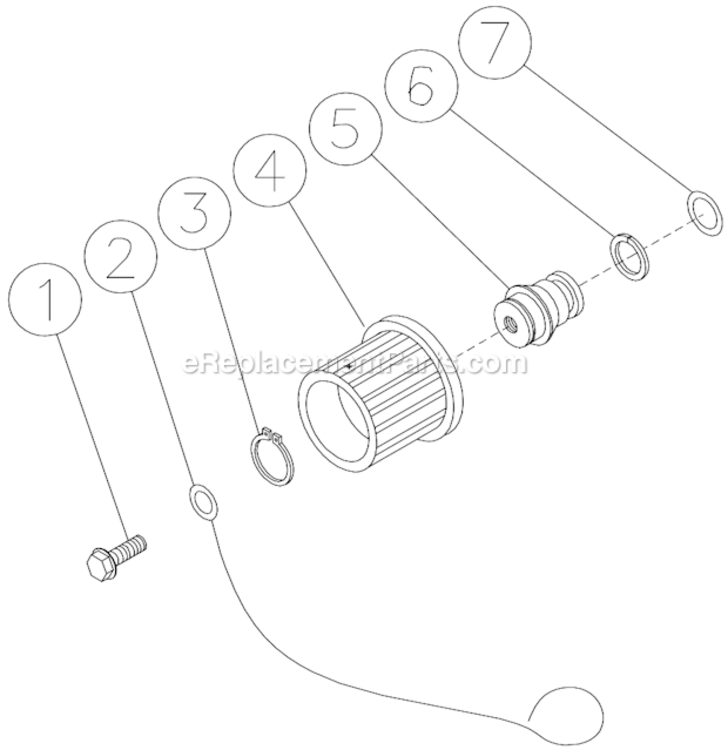 Coil Drain Plug Diagram and Parts List for HSE-2003-0M10  Mi-T-M Pressure Washer