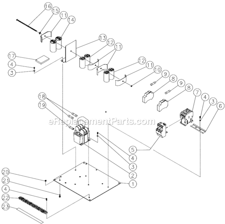 Electric Panel Single Phase Diagram and Parts List for HSE-3504-0M10  Mi-T-M Pressure Washer