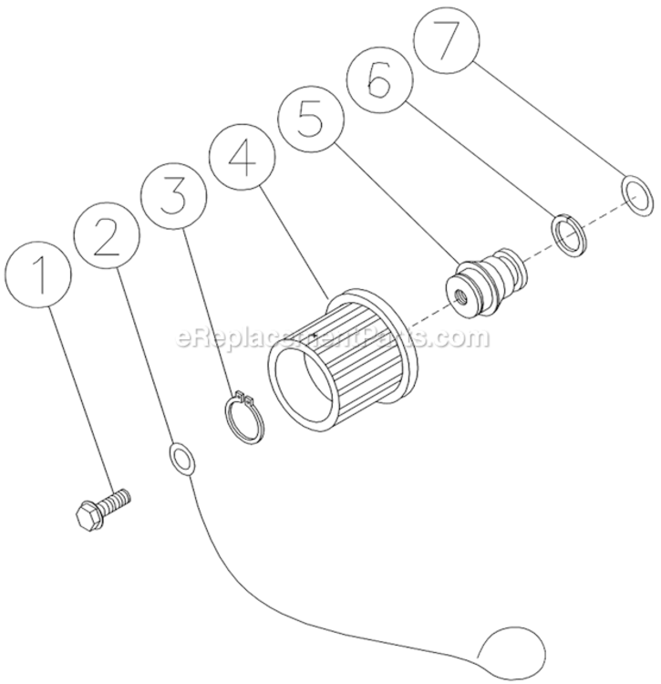 Coil Drain Plug Diagram and Parts List for HSP-2003-0MGV  Mi-T-M Pressure Washer