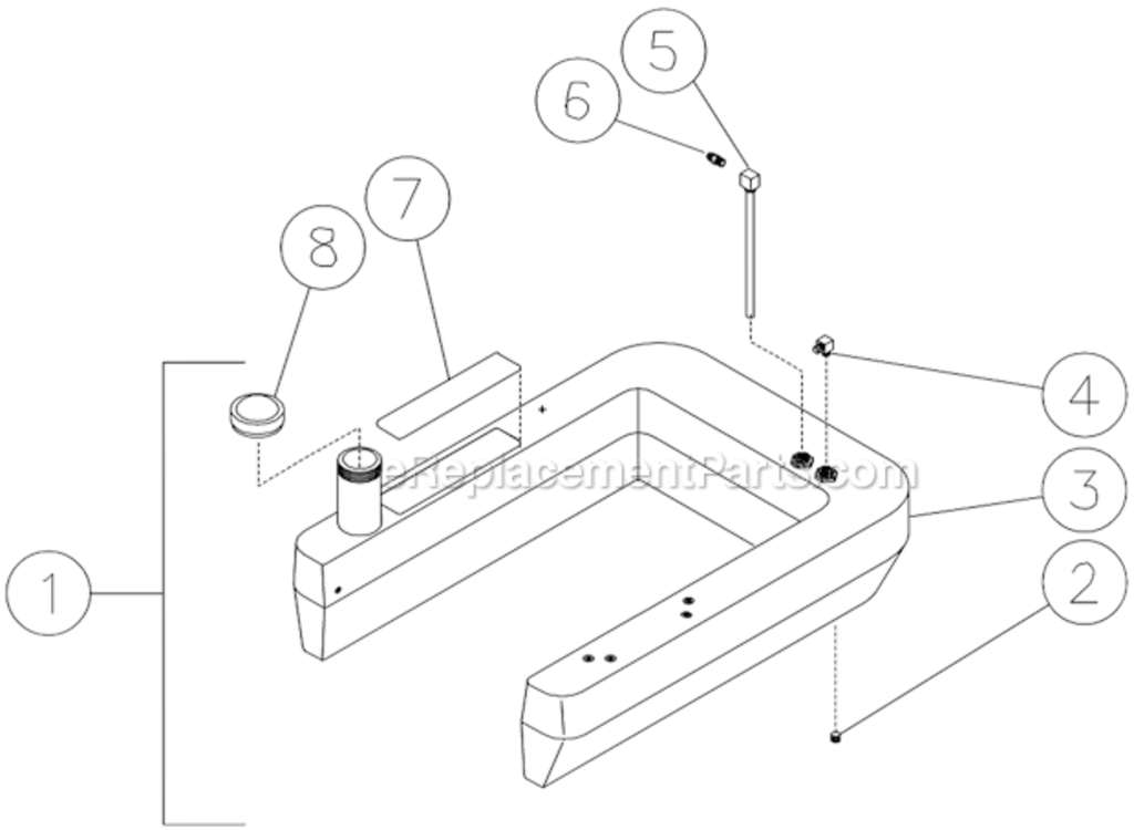 Fuel Tank Diagram and Parts List for HSP-2003-3MGH  Mi-T-M Pressure Washer