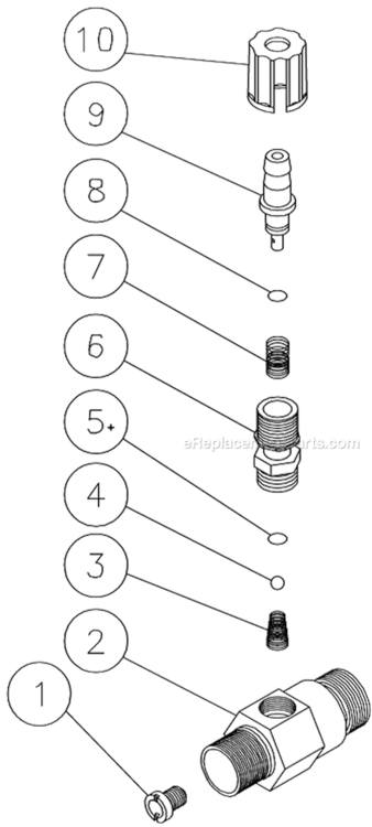 Detergent Injector Diagram and Parts List for HSP-2003-3MGH  Mi-T-M Pressure Washer
